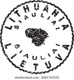 Lituânia Siauliai Projeto de mapa de selo redondo