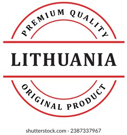 Lithuania. The sign premium quality. Original product. Framed with the flag of the country