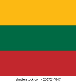 Lithuania Square Country Flag Icon