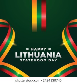 lithuania statehood day design illustration collection
