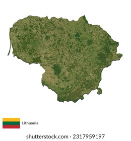 Lithuania Topography Country  Map Vector