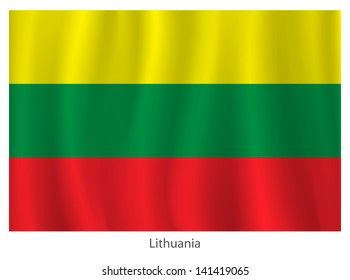 Lithuania vector flag