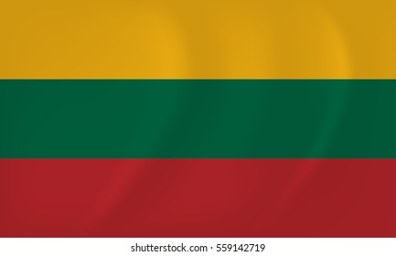 Lithuania waving flag