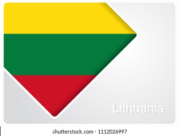 Lithuanian flag design background layout. Vector illustration.