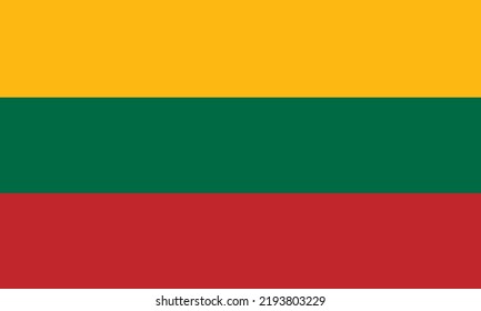 Lithuanian Flag hand drawn,Lithuanian litas hand drawn