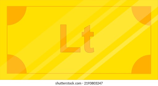 Lithuanian Flag hand drawn,Lithuanian litas hand drawn