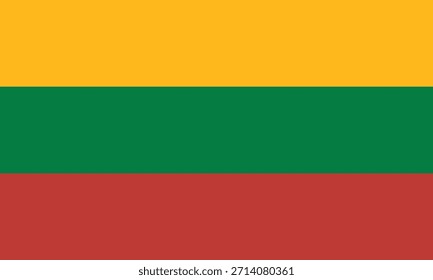 Icono de la bandera lituana en alta calidad utilizado en el país de Lituania