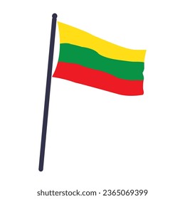 litauische Flagge Symbol, Vektorgrafik Symbol Design