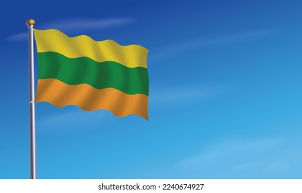 Bandera lituana para la ilustración vectorial del Día de la Independencia