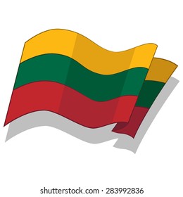 Lithuanian flag. Vector.