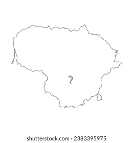 Diseño de ilustración vectorial de icono de mapa lituano
