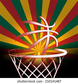 Lithuanians basket ball, vector 