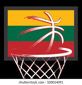 Lithuanians basket ball, vector 