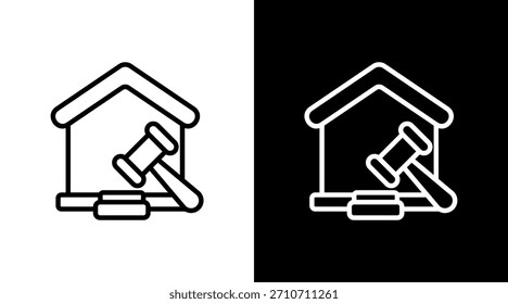 Litigio con diseño de conjunto de iconos