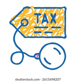 litigation tax doodle icon sketch vector. litigation tax sign. isolated symbol illustration