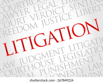 Litigation Word Cloud Concept Stock Vector (Royalty Free) 267849224 ...