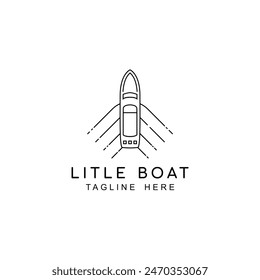 Litle Boat Shape Logo Design