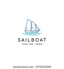 Litle Boat Shape Logo Design