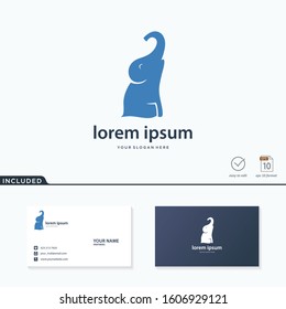 litle elephant logo inspiration.modern design.vector illustration concept 