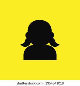 litle girl icon vector