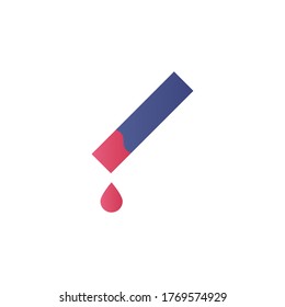 litmus paper icon flat design vector illustration full color. isolated on white background