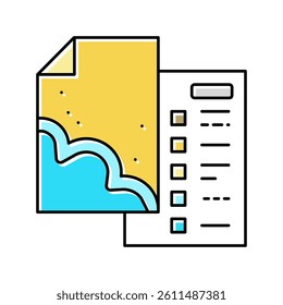 litmus paper with image color icon vector. litmus paper with image sign. isolated symbol illustration