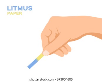 Litmus test with hand vector / ph