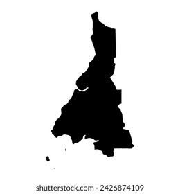 Litoral province map, administrative division of Equatorial Guinea. Vector illustration.