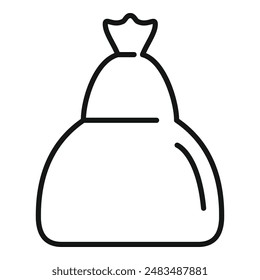Litter bag of trash icon outline vector. Recycle clean. Cleaning household