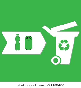 Litter bin for cans and bottles