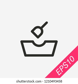 Litter box icon isolated on background. Cleaning symbol modern, simple, vector, icon for website design, mobile app, ui. Vector Illustration