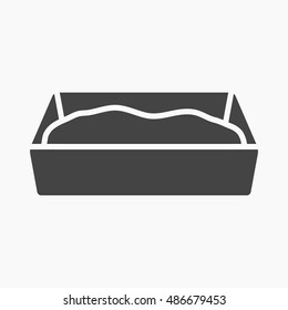 Litter box icon of vector illustration for web and mobile