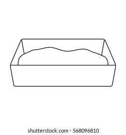 Litter box icon of vector illustration for web and mobile