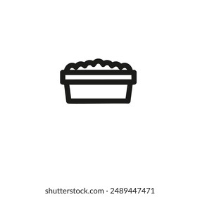 Litter Box icon vector. Linear style sign for mobile concept and web design. Litter Box symbol illustration. Pixel vector graphics - Vector.