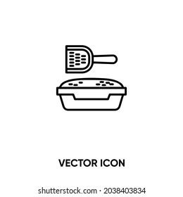 Litter box vector icon. Modern, simple flat vector illustration for website or mobile app.Litter box for cats symbol, logo illustration. Pixel perfect vector graphics	