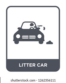litter car icon vector on white background, litter car trendy filled icons from Transportation collection, litter car simple element illustration
