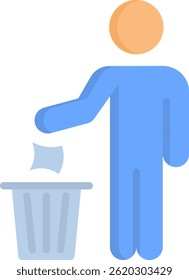 Litter Icon Flat Vector Illustration