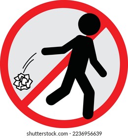 litter icon throw garbage icon vector illustration Waste logo sign symbol rubbish bins template for many purpose. Isolated on background