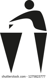 litter icon vector, pictogram, eps 10