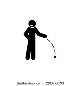 litter, man icon. Element of man negative character icon for mobile concept and web apps. Detailed litter, man icon can be used for web and mobile