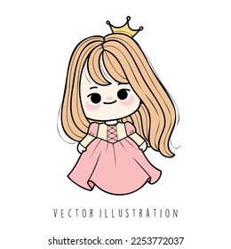 litter princess, children vector illustration