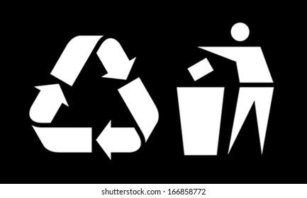 Litter and Recycle Sign 