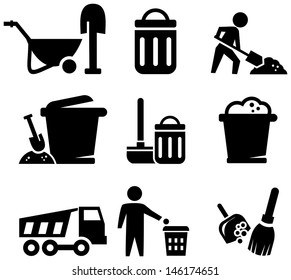 Litter symbols icons