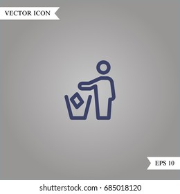 Litter vector icon, illustration symbol