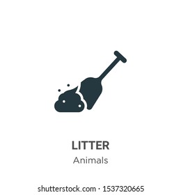 Litter vector icon on white background. Flat vector litter icon symbol sign from modern animals collection for mobile concept and web apps design.