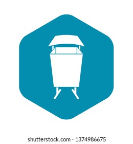 Litter waste bin icon. Simple illustration of litter waste bin vector icon for web