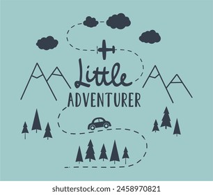 little adventurer tshirt print design