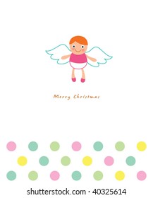 little angel boy christmas greeting card