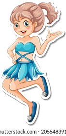 Little angel cartoon character sticker illustration