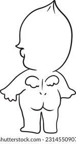 little angel cartoon doodle kawaii anime coloring page cute illustration drawing character chibi manga comic